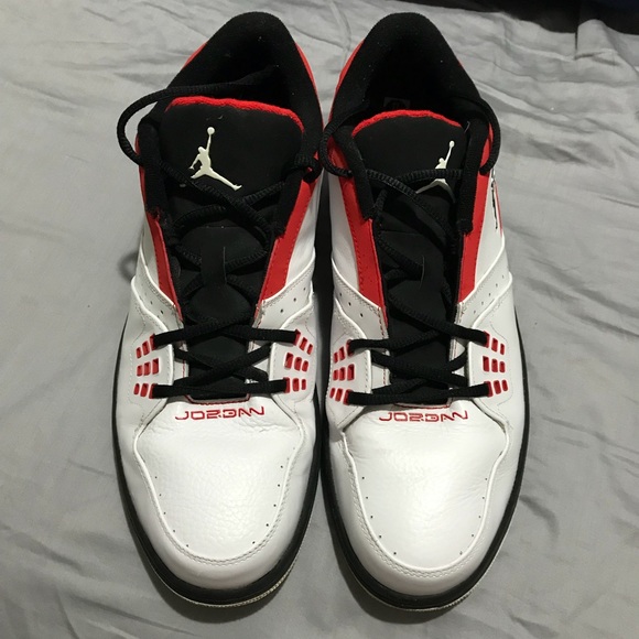 Jordan 1 Flight Low - White/Black-Challenge Red - Picture 4 of 8